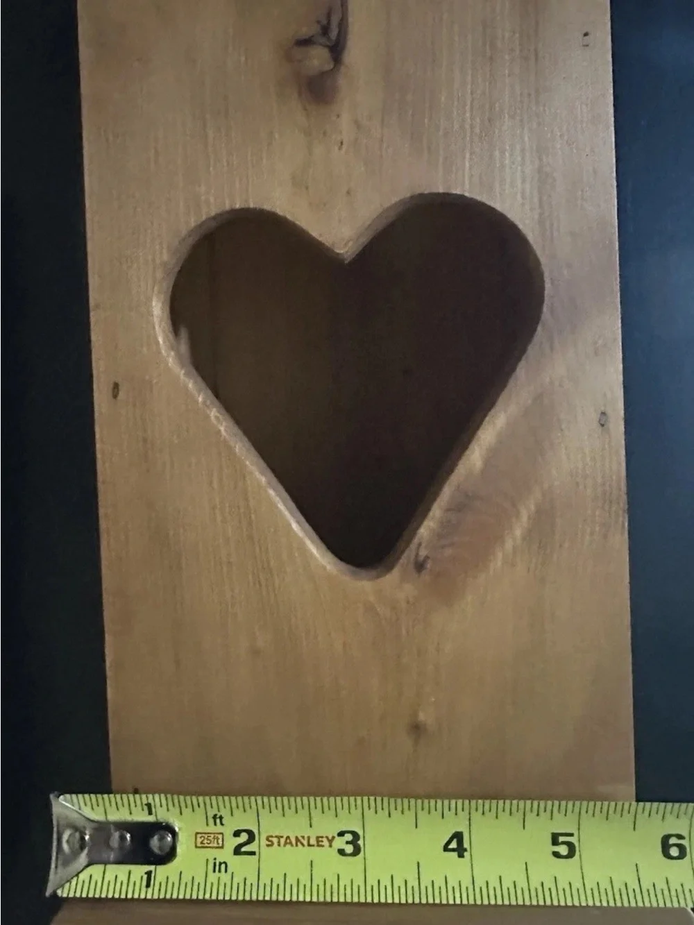 VTG American Heirloom Wooden Wall Heart Cut Out Candle Box Ohio